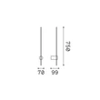 Aplica de perete IdealLux ESSENCE metal, acril, alama, LED, 12W, 3000K, 1350Lm - 371665
