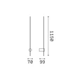 Aplica de perete IdealLux ESSENCE metal, acril, alama, LED, 19W, 3000K, 2150Lm - 371719