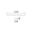 Aplica de perete IdealLux ESSENCE metal, acril, alama, LED, 19W, 3000K, 2000Lm - 371726