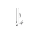 Lampadar IdealLux ESSENCE metal, acril, negru, alb, LED, 24W, 3000K, 2400Lm - 371740
