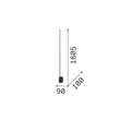 Lampadar IdealLux ESSENCE metal, acril, negru, alb, LED, 24W, 3000K, 2400Lm - 371771