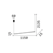 Pendul IdealLux ESSENCE metal, acril, alama, LED, 19W, 3000K, 2250Lm - 371795