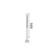 Lampadar exterior IdealLux JEDI metal, plastic, maro, LED, 12W, 3000K, 1250Lm, IP65 - 372273