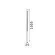 Lampadar exterior IdealLux JEDI metal, plastic, maro, LED, 25W, 3000K, 2600Lm, IP65 - 372297