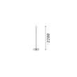 Pendul IdealLux MAPA metal, sticla, crom, alb, LED, 1,5W, 3000K, 120Lm - 372693