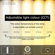 Plafoniera Lucide EVERINA metal, sticla, negru, transparent, LED, 5W+8W, 220lm+320lm, 2200K-6500K - 00131/23/30