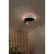 Plafoniera Lucide EVERINA metal, sticla, negru, transparent, LED, 5W+8W, 220lm+320lm, 2200K-6500K - 00131/23/30