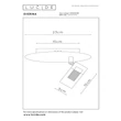 Plafoniera Lucide EVERINA metal, sticla, negru, transparent, LED, 5W+8W, 220lm+320lm, 2200K-6500K - 00131/23/30