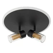 Plafoniera Lucide EVERINA metal, sticla, negru, transparent, LED, 5W+10W, 200lm+415lm, 2200K-6500K - 00131/30/30