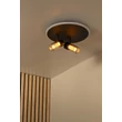 Plafoniera Lucide EVERINA metal, sticla, negru, transparent, LED, 5W+10W, 200lm+415lm, 2200K-6500K - 00131/30/30