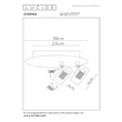 Plafoniera Lucide EVERINA metal, sticla, negru, transparent, LED, 5W+10W, 200lm+415lm, 2200K-6500K - 00131/30/30