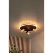 Plafoniera Lucide EVERINA metal, sticla, negru, transparent, LED, 5W+12W, 220lm+530lm, 2200K-6500K - 00131/40/30