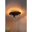 Plafoniera Lucide EVERINA metal, sticla, negru, transparent, LED, 5W+12W, 220lm+530lm, 2200K-6500K - 00131/40/30