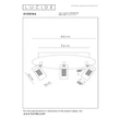 Plafoniera Lucide EVERINA metal, sticla, negru, transparent, LED, 5W+12W, 220lm+530lm, 2200K-6500K - 00131/40/30