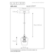 Pendul Lucide BERLIANE metal, sticla, auriu, transparent, LED, 4W, 150lm, 2700K - 00430/04/60