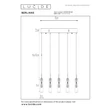 Pendul Lucide BERLIANE metal, sticla, auriu, transparent, LED, 4W, 200lm, 2700K - 00430/20/60