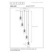 Pendul Lucide BERLIANE metal, sticla, auriu, transparent, LED, 4W, 200lm, 2700K - 00430/21/60
