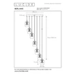 Pendul Lucide BERLIANE metal, sticla, auriu, transparent, LED, 4W, 200lm, 2700K - 00430/28/60