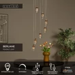 Pendul Lucide BERLIANE metal, sticla, auriu, transparent, LED, 4W, 200lm, 2700K - 00430/28/60