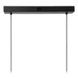 Pendul Lucide LANGHOLT metal, lemn, negru, maro, LED, 28W, 3300lm, 2200K-4000K - 01402/28/72
