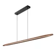 Pendul Lucide LANGHOLT metal, lemn, negru, maro, LED, 28W, 3300lm, 2200K-4000K - 01402/28/72