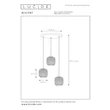Pendul Lucide ALICENT metal, sticla, auriu, transparent, E27, 40W - 03450/03/02