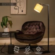 Lampadar Lucide LESLEY metal, textil, negru, bej, E27, 40W - 03750/81/30