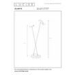 Lampadar Lucide DUARTE metal, negru, gri, G9, 4W - 03751/02/15