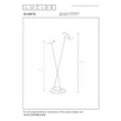 Lampadar Lucide DUARTE metal, negru, G9, 4W - 03751/02/96
