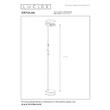Lampadar Lucide ORTOLAN metal, negru, LED, 12W+3W, 506lm+130lm, 2700K-4000K - 03752/21/30