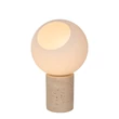 Lampadar Lucide DAVIN travertin,sticla,crem,opal,E27 - 05548/01/61