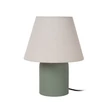 Veioza Lucide MACIA ceramic, textil, verde, crem, E14, 15W - 06527/01/33