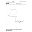 Veioza Lucide MACIA ceramic, textil, crem, E14, 15W - 06527/01/38