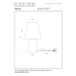 Veioza Lucide MACIA ceramic, textil, portocaliu, crem, E14, 15W - 06527/01/55