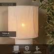 Veioza Lucide TISSAJA beton, textil, alb, E27, 40W - 06528/41/31