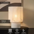 Veioza Lucide TISSAJA beton, textil, alb, E27, 40W - 06528/50/31