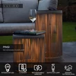 Lampadar exterior Lucide PINGI plastic, negru, maro, LED, 3W, 125lm, 3000K, IP44 - 06822/62/41