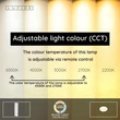 Plafoniera Lucide CASTOR plastic, negru, opal, LED, 20W, 2000lm, 2700K-6500K - 07120/22/30