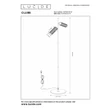 Lampadar Lucide CLUBS metal, alb, GU10 - 09739/02/31