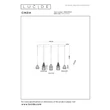 Plafoniera Lucide CINZIA metal, porcelan, negru, alb, E27, 40W - 13452/08/31