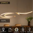 Pendul Lucide SLALOM metal, auriu, crem, LED, 80W, 1850lm, 2200K-4000K - 13493/68/38