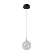 Pendul Lucide GISELA metal,sticla,negru,transparent,LED,2700K,5W,290Lm - 13494/04/60