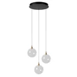 Pendul Lucide GISELA metal,sticla,negru,transparent,LED,2700K,11W,1035Lm - 13494/11/60