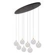 Pendul Lucide GISELA metal,sticla,negru,transparent,LED,2700K,32W,2768Lm - 13494/29/60