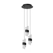 Pendul Lucide KLIGANDE metal, acril, negru, transparent, LED, 2700K, 24W, 1800lm - 13496/21/30