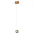 Pendul Lucide DILENKO metal, sticla, auriu, transparent, LED, 2700K, 4,2W, 175lm - 13497/03/02