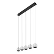 Pendul Lucide SENTUBAL metal, sticla, negru, transparent, LED, 2700K, 5x5,3W, 5x230lm - 13498/25/30