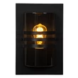 Aplica de perete exterioara Lucide PRIVAS metal, plastic, negru, fumuriu, E27, IP44 - 14827/01/30