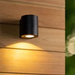 Aplica de perete exterioara cu senzor crepuscular si miscare Lucide PERTH metal, negru, LED, 1W, 100lm, 2700K-3000K, IP65 - 15817/01/30