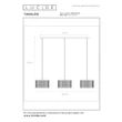 Pendul Lucide TAGALOG metal, bambus, negru, E27, 40W - 21429/03/30